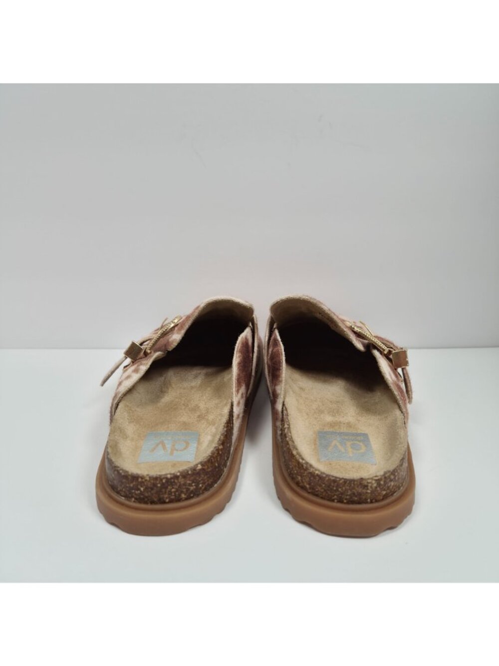 DV by Dolce Vita Yeehaw Women's Brown Faux Calf Hair Mule Clogs US Size 9 - Picture 4 of 8